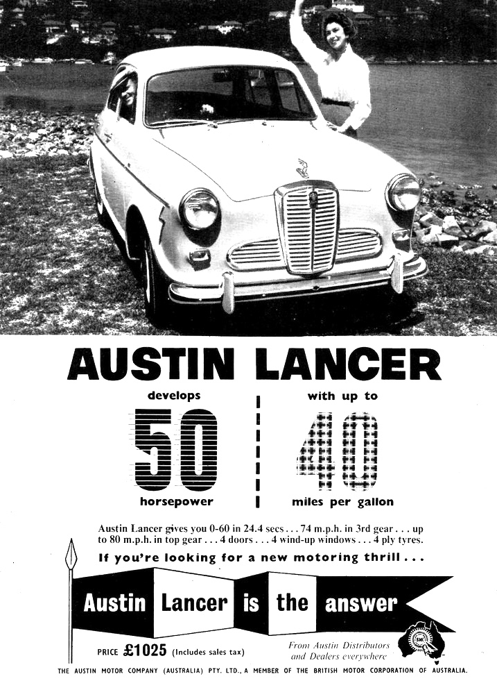 1958 Austin Lancer 50hp 40mpg BMC